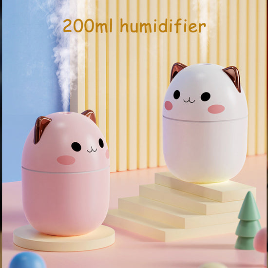 Cute Cat USB Humidifier – Silent Aromatherapy Air Diffuser