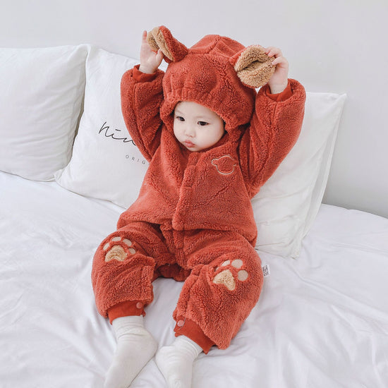 Hooded Baby Winter Romper Onesie