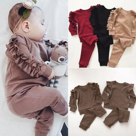 Baby Ruffle Sweatshirt & Trousers Set