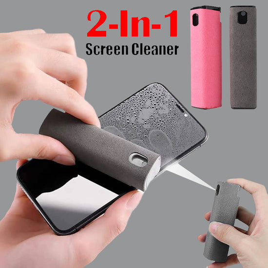 Portable Screen Cleaner Kit – All-in-One Spray & Microfibre Wipe