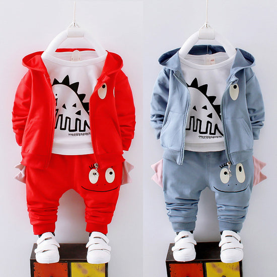 Boys Cotton Clothing Set | Hoodie & Jogger Suit | Sizes 73–110cm | Red & Blue