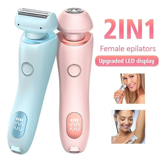 2-in-1 Women’s Electric Epilator – USB Rechargeable Body Shaver