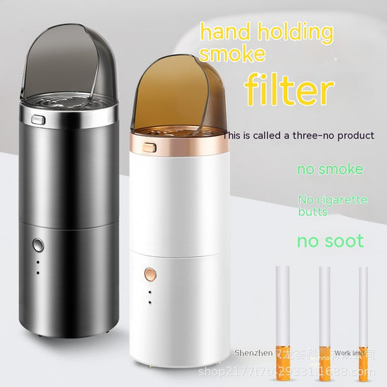 Smart Ashtray Air Purifier – Handheld Car & Home Smoke Filter