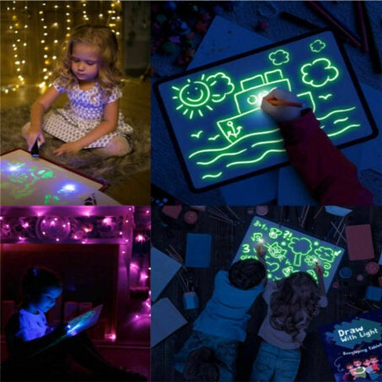 3D Magic Light-Up Drawing Board for Kids