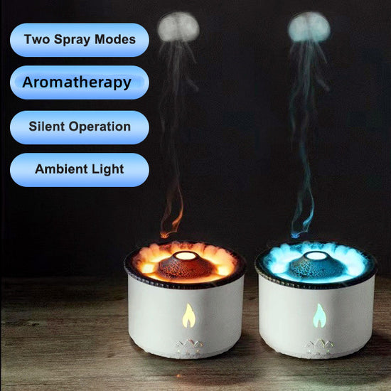 Flame Effect Ultrasonic Essential Oil Humidifier – Aromatherapy Diffuser
